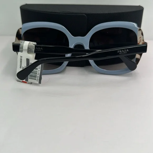 New Authentic Prada PR 16US HERITAGE KHR0A7 Black Azure / Spotted Brown